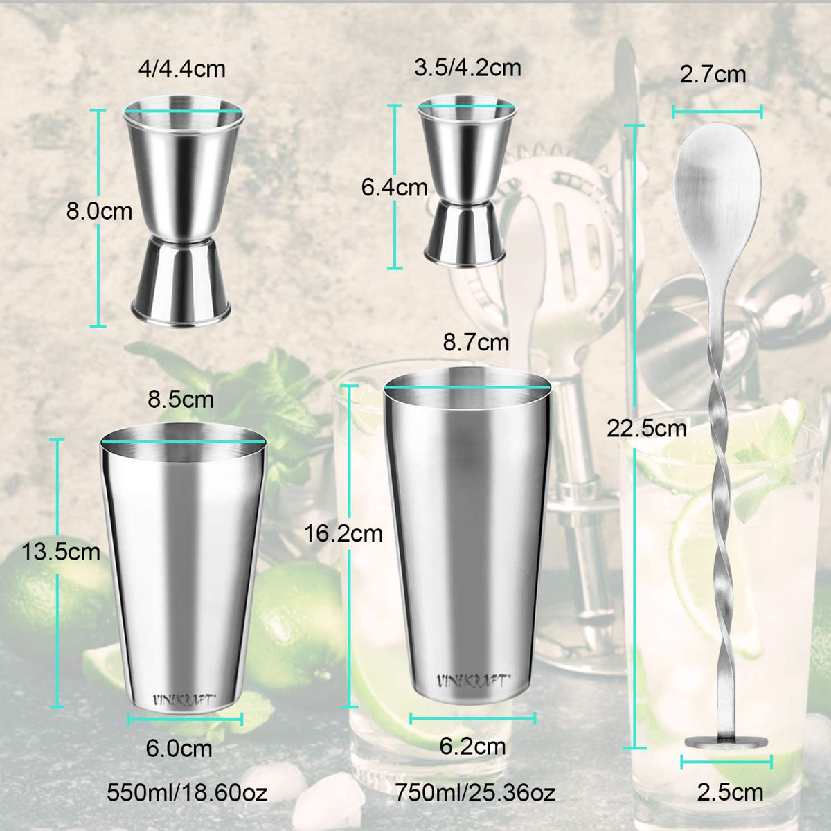 vinekraft cocktail making set